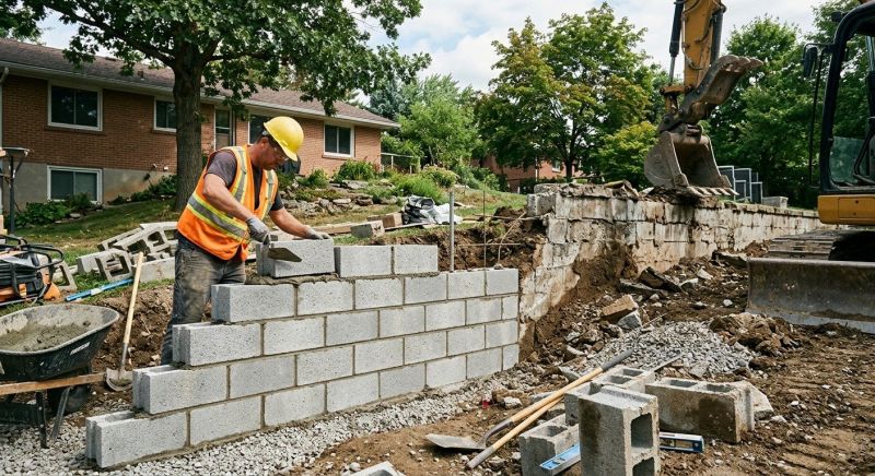 Block Foundation Installation in Westerly, RI