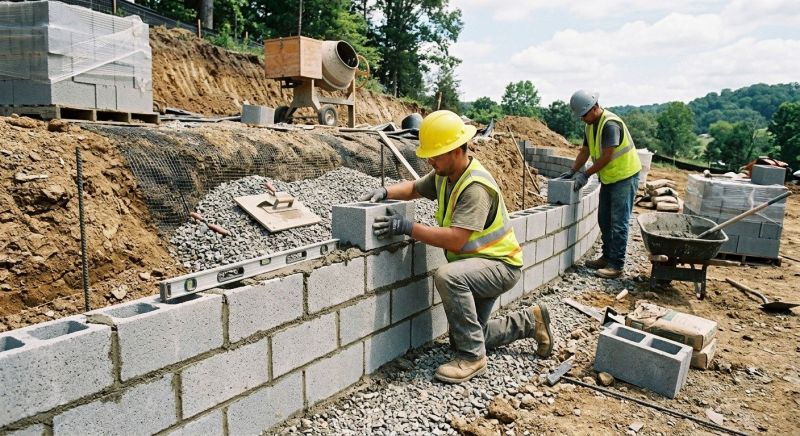 Block Wall Installation in East Greenwich, RI
