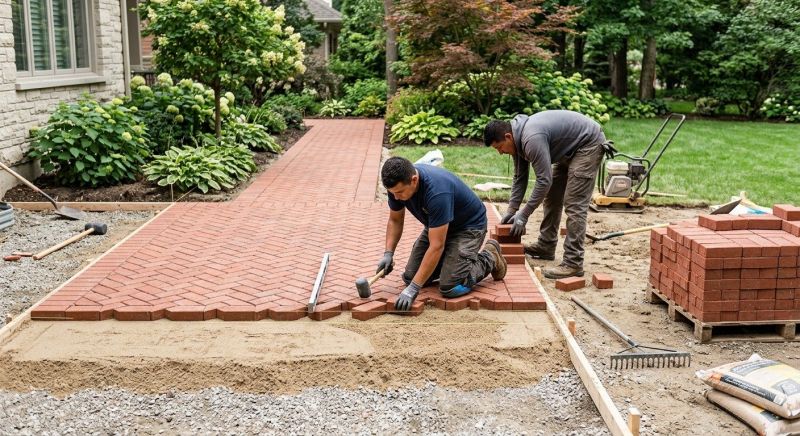 Brick Hardscape Installation in East Lyme, CT
