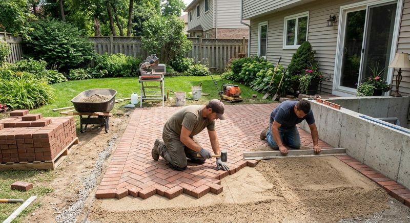 Brick Patio Installation in Westerly, RI