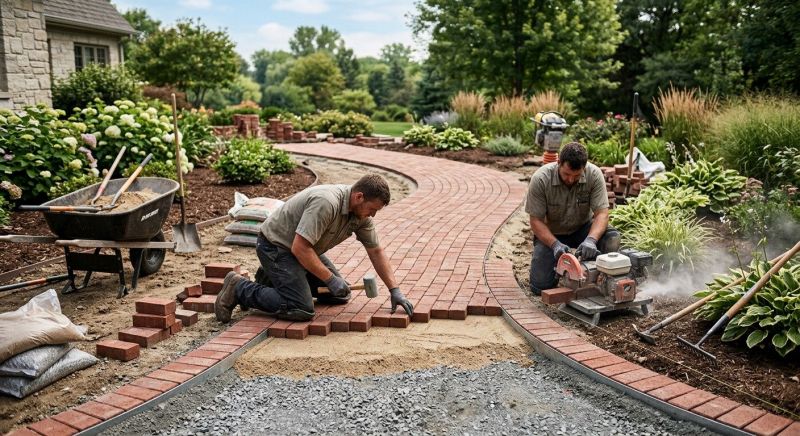Brick Paving Installation in East Greenwich, RI