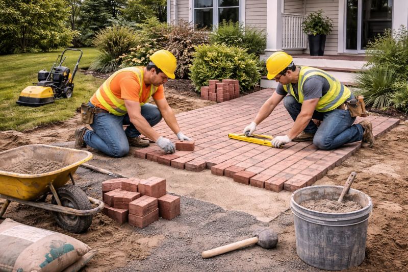 Brick Paving Installation in Norwich, CT