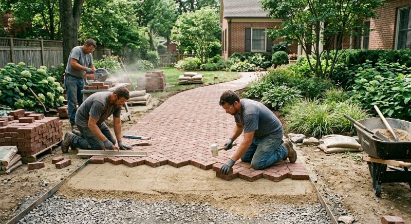 Brick Walkway Installation in Westerly, RI