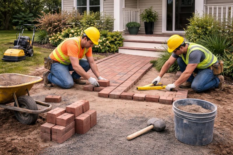 Brick Walkway Installation in Westerly, RI